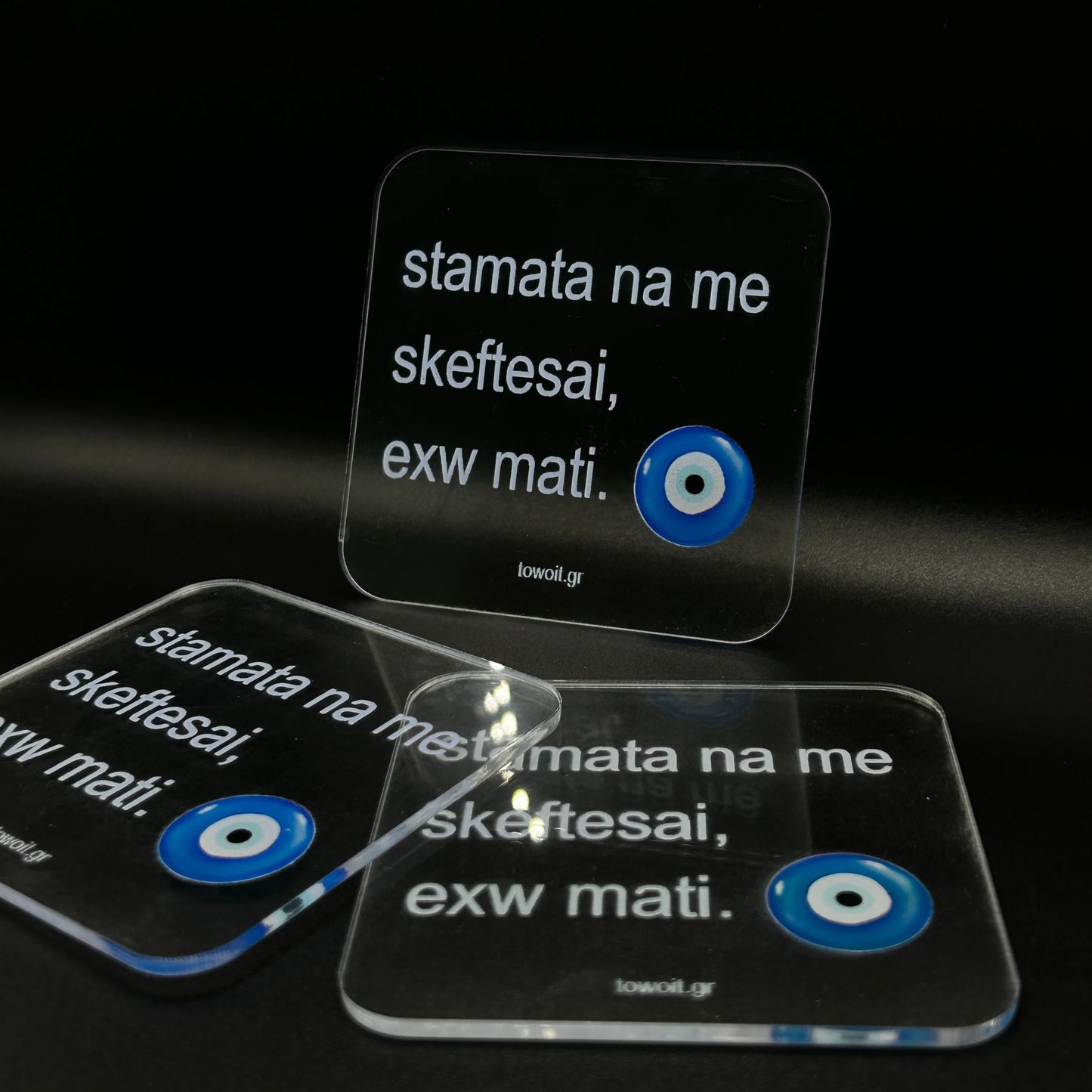 🧿towoit coaster - mati 🧿 (transparent)