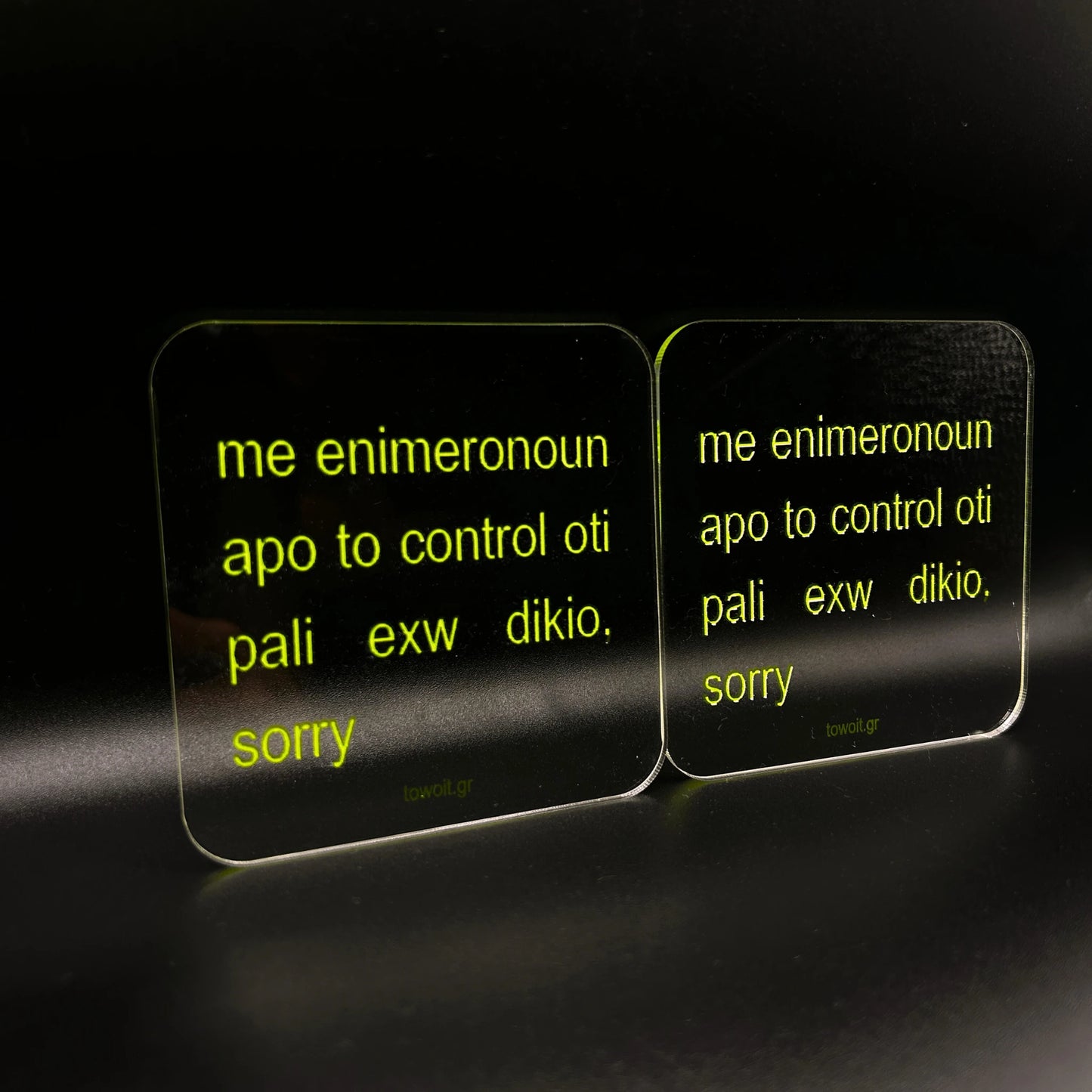 🥝towoit coaster - dikio 🥝 (transparent)