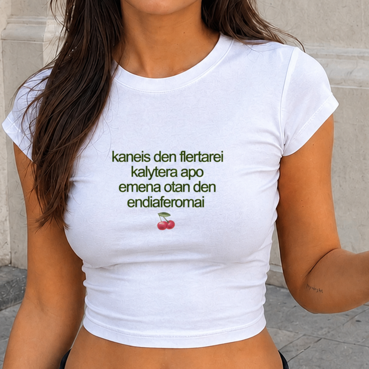 kaneis den flertarei kalytera🍒 crop top
