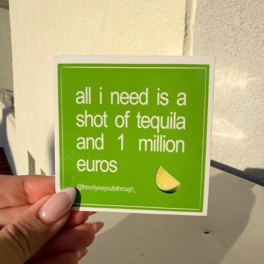 tequila shot (english) - 1 sticker