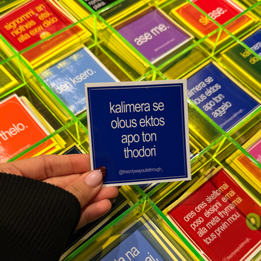 kalimera se olous ektos apo ton thodori - 1 sticker