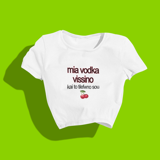 vodka vissino🍒 crop top