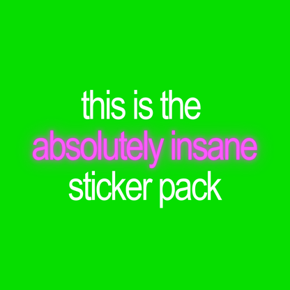 💜 ABSOLUTELY insane sticker pack 💜