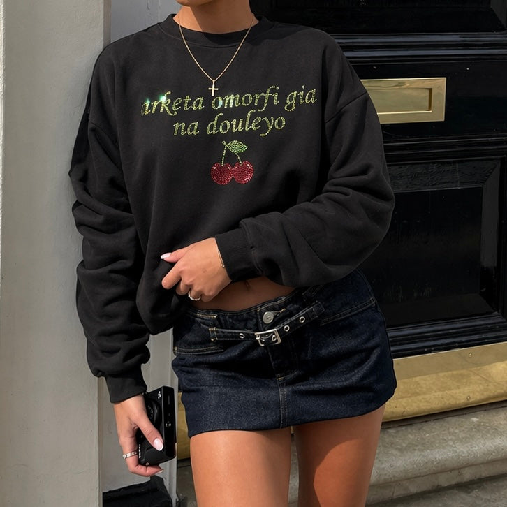 omorfi (strass) towoit crewneck