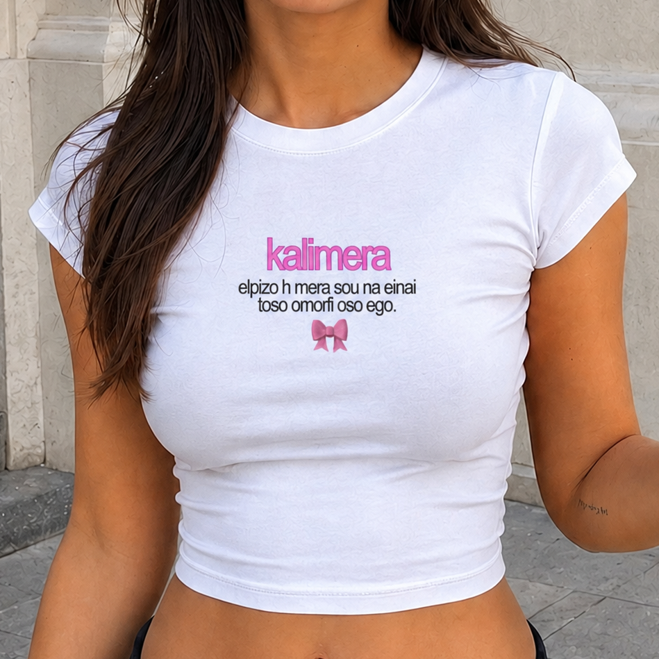 kalimera🎀 crop top