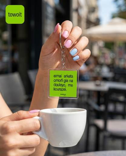 🍒towoit plexiglass keychain - omorfi🍒(large)