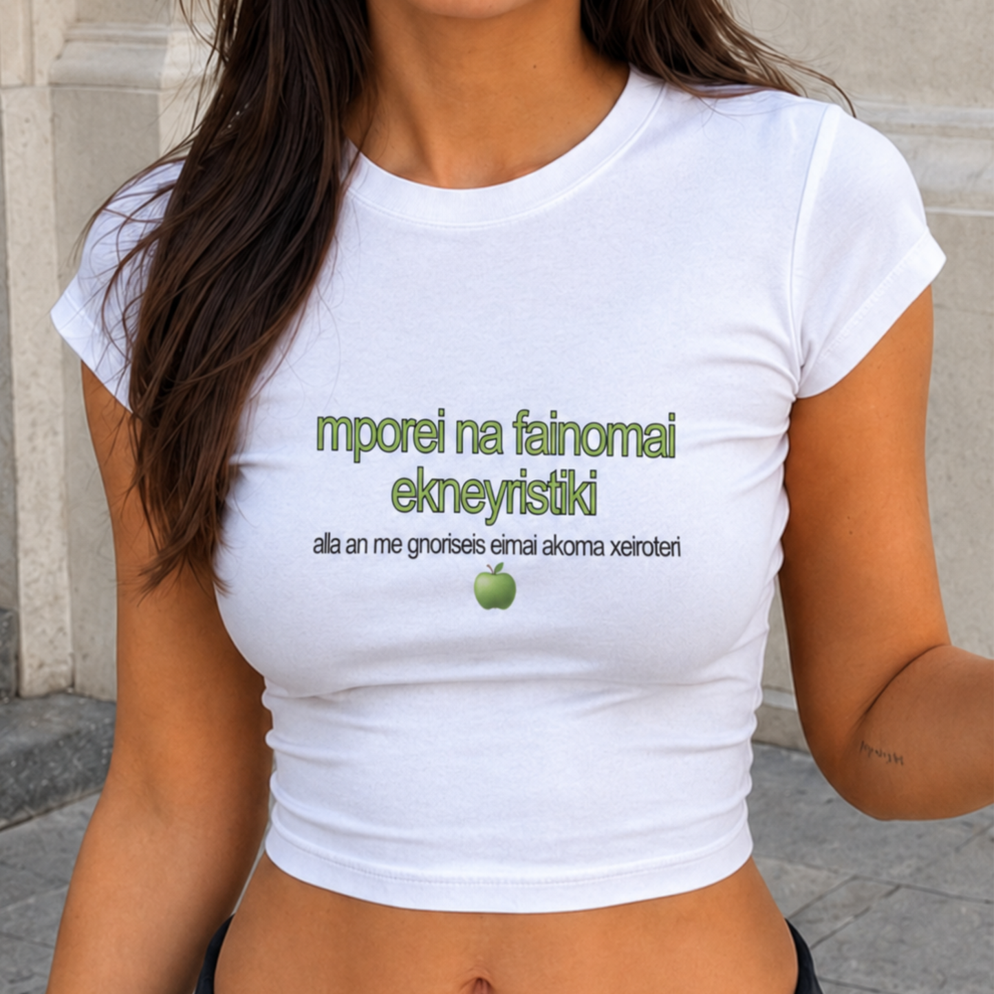 ekneyristiki🍏 crop top