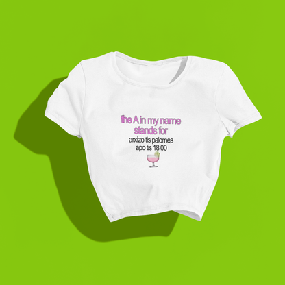 "A"🍹 crop top